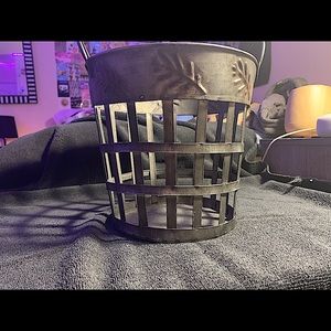 Grey rustic style trash/waste bin!!